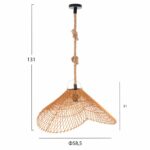 ΣΕΤ ΦΩΤΙΣΤΙΚΟ ΟΡΟΦΗΣ ΚΡΕΜΑΣΤΟ HM11925.01 ΣΧΟΙΝΙ ΚΑΙ ΦΥΣΙΚΟ RATTAN Φ58,5Χ131Υεκ. - Image 2