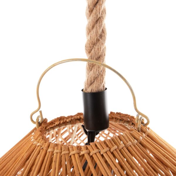 ΣΕΤ ΦΩΤΙΣΤΙΚΟ ΟΡΟΦΗΣ ΚΡΕΜΑΣΤΟ HM11925.01 ΣΧΟΙΝΙ ΚΑΙ ΦΥΣΙΚΟ RATTAN Φ58,5Χ131Υεκ. - Image 3