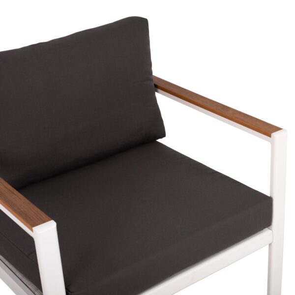 ΣΕΤ ΣΑΛΟΝΙ ΑΛΟΥΜΙΝΙΟΥ ΜΕ POLYWOOD ΕΞΩΤΕΡΙΚΟΥ ΧΩΡΟΥ 4ΤΜΧ LIFE ΛΕΥΚΟ-ΓΚΡΙ HM5089.11 - Image 6