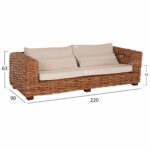 ΣΕΤ ΣΑΛΟΝΙ ΕΞ.ΧΩΡΟΥ TROPEL HM9656 4ΤΜΧ ΦΥΣΙΚΟ RATTAN-ΞΥΛΟ ΜΑΟΝΙ-ΛΕΥΚΑ ΜΑΞΙΛΑΡΙΑ - Image 2