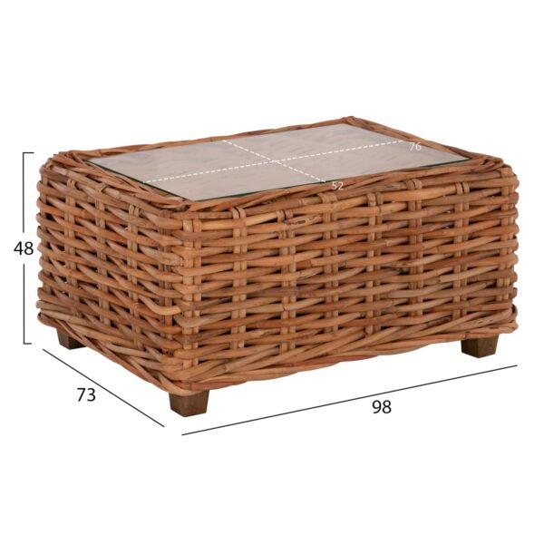 ΣΕΤ ΣΑΛΟΝΙ ΕΞ.ΧΩΡΟΥ TROPEL HM9656 4ΤΜΧ ΦΥΣΙΚΟ RATTAN-ΞΥΛΟ ΜΑΟΝΙ-ΛΕΥΚΑ ΜΑΞΙΛΑΡΙΑ - Image 4