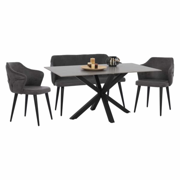 ΣΕΤ ΤΡΑΠΕΖΑΡΙΑΣ 4ΤΜΧ ΤΡΑΠΕΖΙ 160x90x75Υεκ. ΚΑΝΑΠΕΣ CARLOS ΠΟΛΥΘΡΟΝΑ THERESA HM10639 - Image 1