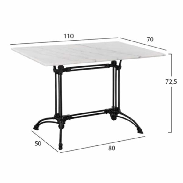 ΣΕΤ ΤΡΑΠΕΖΑΡΙΑΣ 5 TMX ΕΞΩΤΕΡΙΚΟΥ ΧΩΡΟΥ ΜΕ ΜΑΡΜΑΡΙΝΟ ΤΡΑΠΕΖΙ HM11717 - Image 3