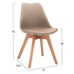 ΣΕΤ ΤΡΑΠΕΖΑΡΙΑΣ 5ΤΜΧ ΤΡΑΠΕΖΙ Φ90X74 & 4 ΚΑΡΕΚΛΕΣ VEGAS ΚΑΠΟΥΤΣΙΝΟ HM11693.25 - Image 3