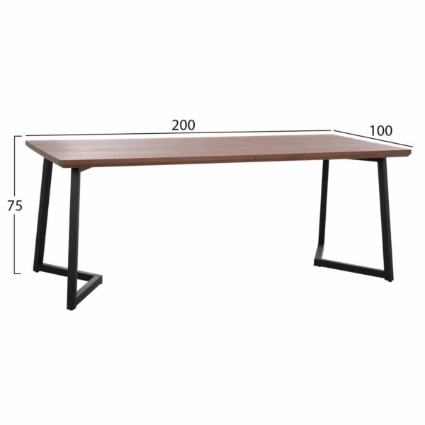 ΣΕΤ ΤΡΑΠΕΖΑΡΙΑΣ 7ΤΜΧ ΠΟΛΥΘΡΟΝΕΣ τ.NUBUCK & ΤΡΑΠΕΖΙ ME ΚΑΠΛΑΜΑ ΚΑΡΥΔΙΑΣ HM10635 - Image 2