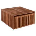 ΣΕΤ ΤΡΑΠΕΖΙΑ ΣΑΛΟΝΙΟΥ NYA HM9546 ΞΥΛΟ ΤΕΑΚ ΣΕ ΦΥΣΙΚΟ ΧΡΩΜΑ 86x79x46Y εκ. - Image 5