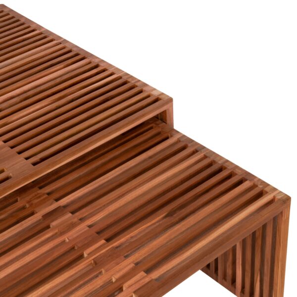 ΣΕΤ ΤΡΑΠΕΖΙΑ ΣΑΛΟΝΙΟΥ NYA HM9546 ΞΥΛΟ ΤΕΑΚ ΣΕ ΦΥΣΙΚΟ ΧΡΩΜΑ 86x79x46Y εκ. - Image 6