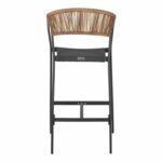 ΣΚΑΜΠΟ ΑΛΟΥΜΙΝΙΟΥ ΜΕ ΜΠΡΑΤΣΑ ΑΝΘΡΑΚΙ PE RATTAN TEXTLINE 56x58x105Y εκ.HM5892.01 - Image 6