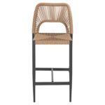 ΣΚΑΜΠΟ ΜΠΑΡ ΜΕΣ.ΥΨΟΥΣ NOJO HM5920.02 ΑΝΘΡΑΚΙ ΑΛΟΥΜΙΝΙΟ--ΜΠΕΖ ΣΥΝΘ.RATTAN 40x55.5x99Yεκ - Image 3