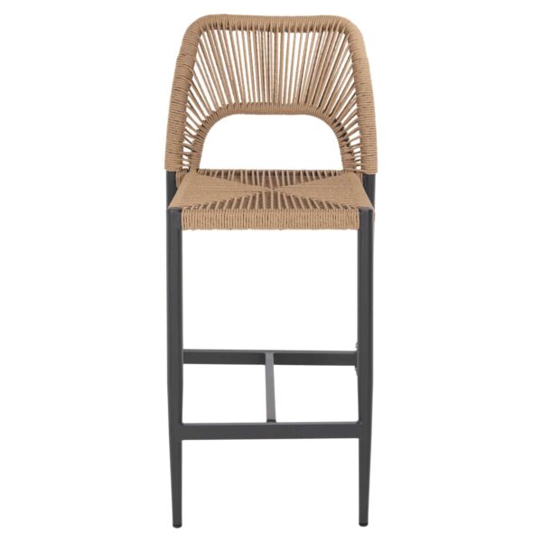 ΣΚΑΜΠΟ ΜΠΑΡ ΜΕΣ.ΥΨΟΥΣ NOJO HM5920.02 ΑΝΘΡΑΚΙ ΑΛΟΥΜΙΝΙΟ--ΜΠΕΖ ΣΥΝΘ.RATTAN 40x55.5x99Yεκ - Image 3