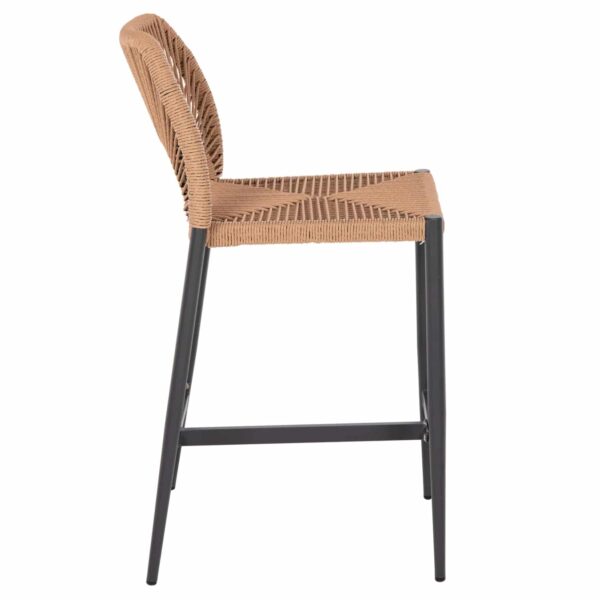 ΣΚΑΜΠΟ ΜΠΑΡ ΜΕΣ.ΥΨΟΥΣ NOJO HM5920.02 ΑΝΘΡΑΚΙ ΑΛΟΥΜΙΝΙΟ--ΜΠΕΖ ΣΥΝΘ.RATTAN 40x55.5x99Yεκ - Image 4