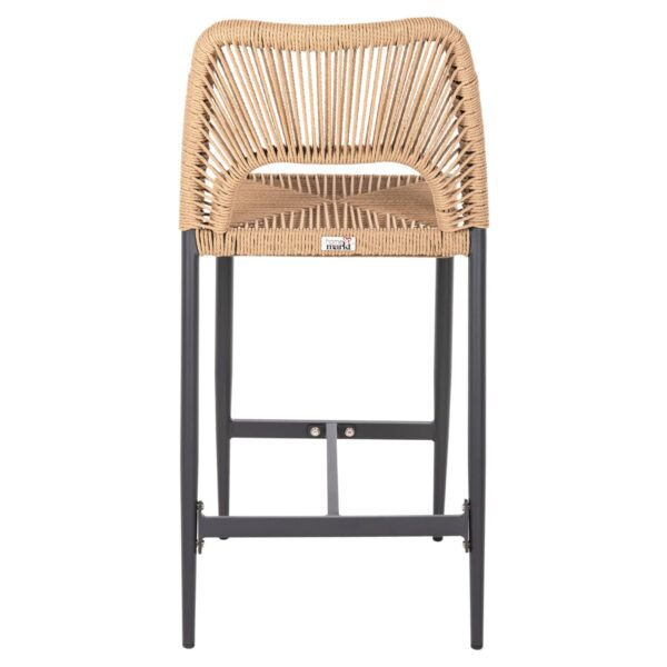 ΣΚΑΜΠΟ ΜΠΑΡ ΜΕΣ.ΥΨΟΥΣ NOJO HM5920.02 ΑΝΘΡΑΚΙ ΑΛΟΥΜΙΝΙΟ--ΜΠΕΖ ΣΥΝΘ.RATTAN 40x55.5x99Yεκ - Image 6