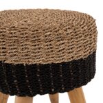 ΣΚΑΜΠΟ BEAM HM7827 ΞΥΛΟ ΤΕΑΚ ΚΑΙ SEAGRASS ΣΕ ΦΥΣΙΚΟ & ΜΑΥΡΟ Φ43x45Yεκ. - Image 4