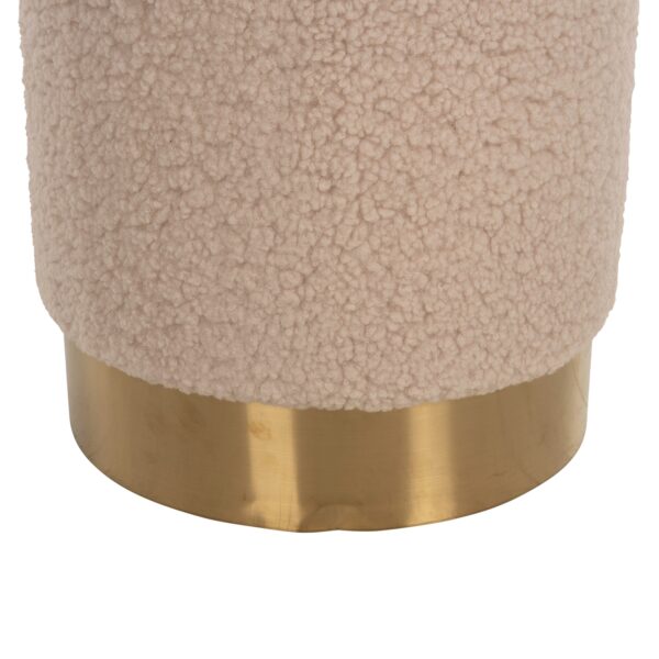 ΣΚΑΜΠΟ LEVY HM8408.20 ΜΠΟΥΚΛΕ ΥΦΑΣΜΑ ΕΚΡΟΥ ΜΕ ΧΡΥΣΗ ΒΑΣΗ Φ35x42Υ εκ. - Image 5