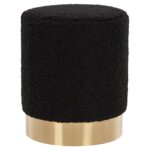 ΣΚΑΜΠΟ LEVY HM8408.24 ΜΠΟΥΚΛΕ ΥΦΑΣΜΑ ΜΑΥΡΟ ΜΕ ΧΡΥΣΗ ΒΑΣΗ Φ35x42Υ εκ. - Image 3