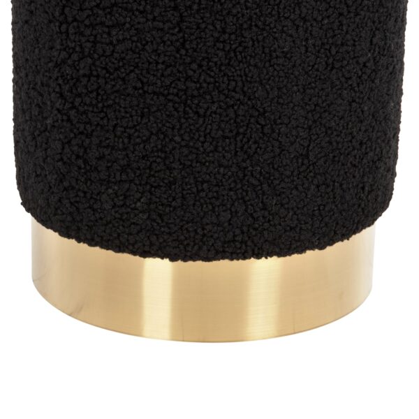 ΣΚΑΜΠΟ LEVY HM8408.24 ΜΠΟΥΚΛΕ ΥΦΑΣΜΑ ΜΑΥΡΟ ΜΕ ΧΡΥΣΗ ΒΑΣΗ Φ35x42Υ εκ. - Image 5