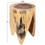 ΣΚΑΜΠΟ ONYX HM9755 ΜΑΣΙΦ ΞΥΛΟ SUAR ΣΕ ΦΥΣΙΚΟ-ΣΧΗΜΑ ΤΡΙΝΥΧΟ Φ30Χ40Υεκ. - Image 2