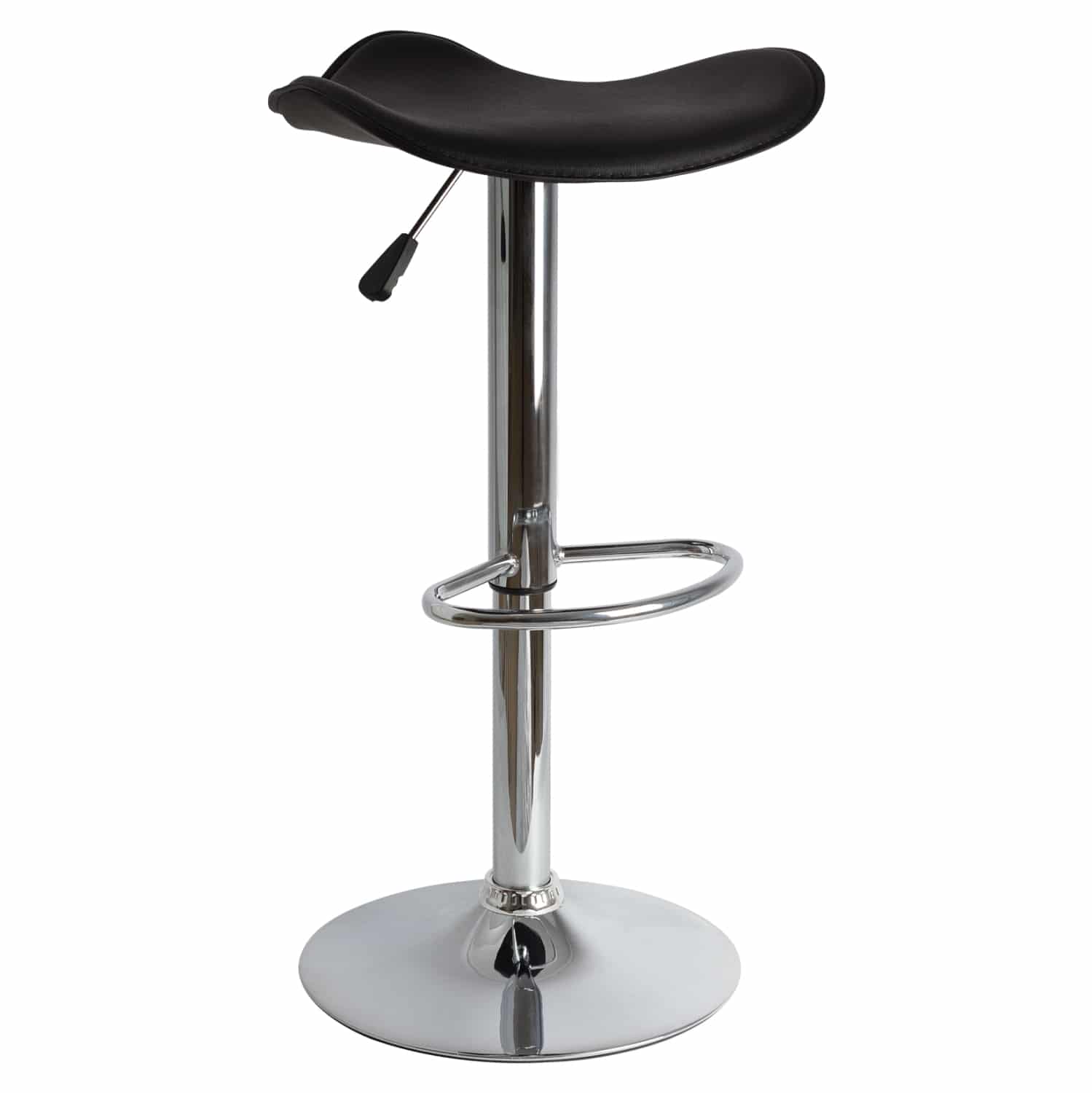 HM201.01 ΣΚΑΜΠΩ ΜΠΑΡ GANNA HM201.01 ΜΑΥΡΟ ΤΕΧΝΟΔΕΡΜΑ ΜΕ ΑΜΟΡΤΙΣΕΡ 45χ45χ82 - Image 1