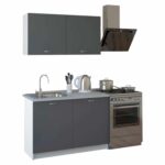 ΣΥΝΘΕΣΗ ΚΟΥΖΙΝΑΣ BLAINE ΜΕΛΑΜΙΝΗ ΓΚΡΙ HM2439.10 120x46-29,2εκ.