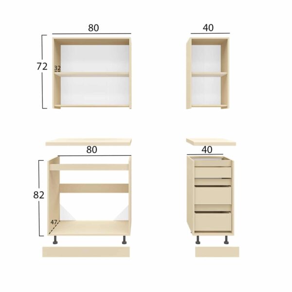 ΣΥΝΘΕΣΗ ΚΟΥΖΙΝΑΣ ΜΕΛΑΜΙΝΗ SONAMA ΚΑΙ ΠΑΓΚΟ ΜΠΕΖ ΜΑΡΜΑΡΟ 120x47x84,8Υεκ.HM2466.11 - Image 2