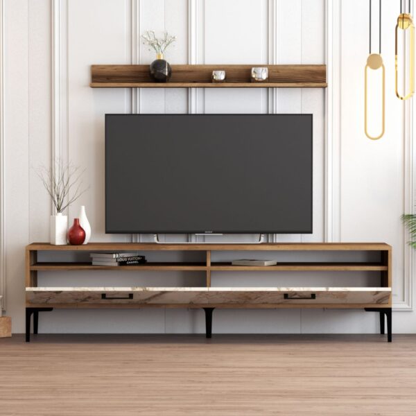 ΣΥΝΘΕΣΗ ΣΑΛΟΝΙΟΥ ΜΕΛΑΜΙΝΗΣ 2ΤΜΧ ΚΑΡΥΔΙ-WHITE MARBLE HM11855.02 - Image 6