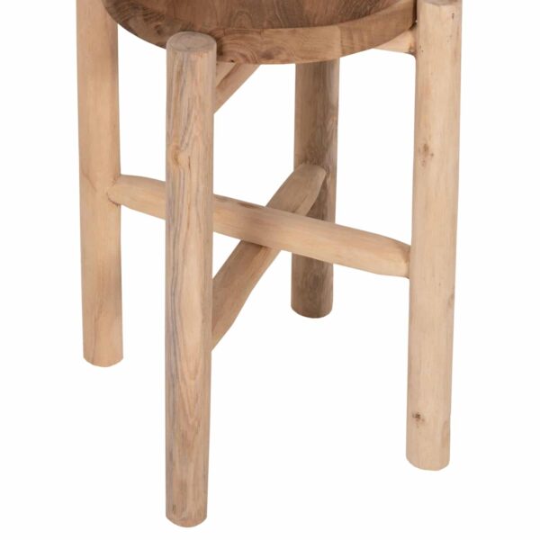 ΤΡΑΠΕΖΑΚΙ ΒΟΗΘΗΤΙΚΟ HOVER HM7900 ΞΥΛΟ ΤΕΑΚ ΣΕ ΦΥΣΙΚΟ ΧΡΩΜΑ Φ30x50Υεκ. - Image 5