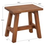 ΤΡΑΠΕΖΑΚΙ ΒΟΗΘΗΤΙΚΟ RANCH HM7902 ΑΠΟ ΞΥΛΟ ΜΑΟΝΙ ΣΕ ΦΥΣΙΚΟ ΧΡΩΜΑ 49,5x24,5x45,5Y εκ. - Image 2