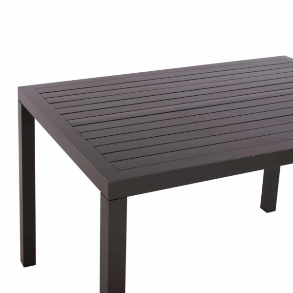 ΤΡΑΠΕΖΙ ΑΛΟΥΜΙΝΙΟΥ SAHIRA ΣΕ ΑΝΘΡΑΚΙ ΑΠΟΧΡΩΣΗ HM5571.02 140Χ80X75,5Υ εκ. - Image 4