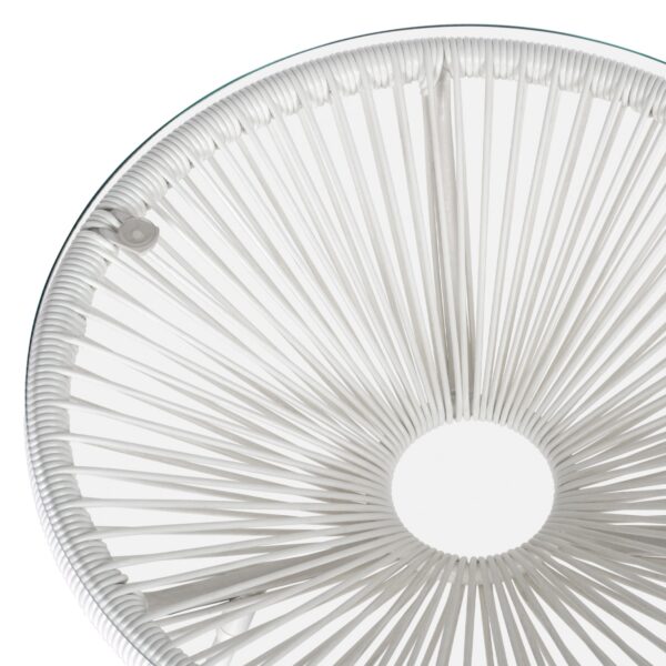 ΤΡΑΠΕΖΙ ΒΟΗΘΗΤΙΚΟ ALLEGRA ΕΠΑΓΓΕΛΜ. ΜΕΤΑΛΛΟ ΛΕΥΚΟ RATTAN ΛΕΥΚΟ HM5874.02 Φ47x45Yεκ. - Image 4