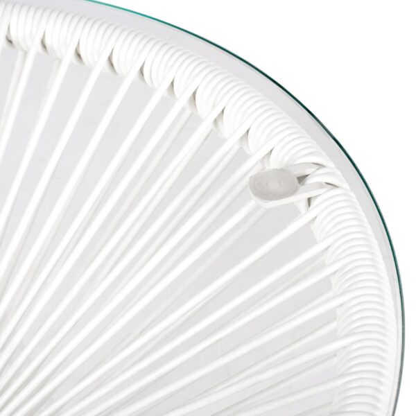 ΤΡΑΠΕΖΙ ΒΟΗΘΗΤΙΚΟ ALLEGRA ΕΠΑΓΓΕΛΜ. ΜΕΤΑΛΛΟ ΛΕΥΚΟ RATTAN ΛΕΥΚΟ HM5874.02 Φ47x45Yεκ. - Image 6