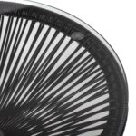 ΤΡΑΠΕΖΙ ΒΟΗΘΗΤΙΚΟ ALLEGRA ΕΠΑΓΓΕΛΜ. ΜΕΤΑΛΛΟ ΜΑΥΡΟ RATTAN ΜΑΥΡΟ HM5874.01 Φ47x45Yεκ. - Image 6