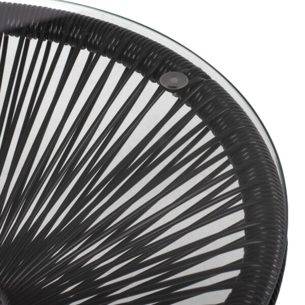 ΤΡΑΠΕΖΙ ΒΟΗΘΗΤΙΚΟ ALLEGRA ΕΠΑΓΓΕΛΜ. ΜΕΤΑΛΛΟ ΜΑΥΡΟ RATTAN ΜΑΥΡΟ HM5874.01 Φ47x45Yεκ. - Image 6