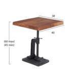 ΤΡΑΠΕΖΙ ΒΟΗΘΗΤΙΚΟ ΣΑΛΟΝΙΟΥ RYLAND ΑΠΟ ΜΑΣΙΦ ΞΥΛΟ ΑΚΑΚΙΑΣ 40x38x45-60Υεκ.HM8371.11 - Image 2