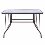 ΤΡΑΠΕΖΙ ADAM HM5020.02 ΜΕΤΑΛΛΙΚΟ ΚΑΦΕ ΜΕ ΓΥΑΛΙΝΗ ΕΠΙΦΑΝΕΙΑ 110Χ60Χ71Υεκ. - Image 3