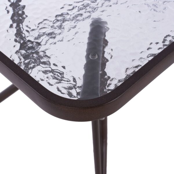 ΤΡΑΠΕΖΙ ADAM HM5020.02 ΜΕΤΑΛΛΙΚΟ ΚΑΦΕ ΜΕ ΓΥΑΛΙΝΗ ΕΠΙΦΑΝΕΙΑ 110Χ60Χ71Υεκ. - Image 4