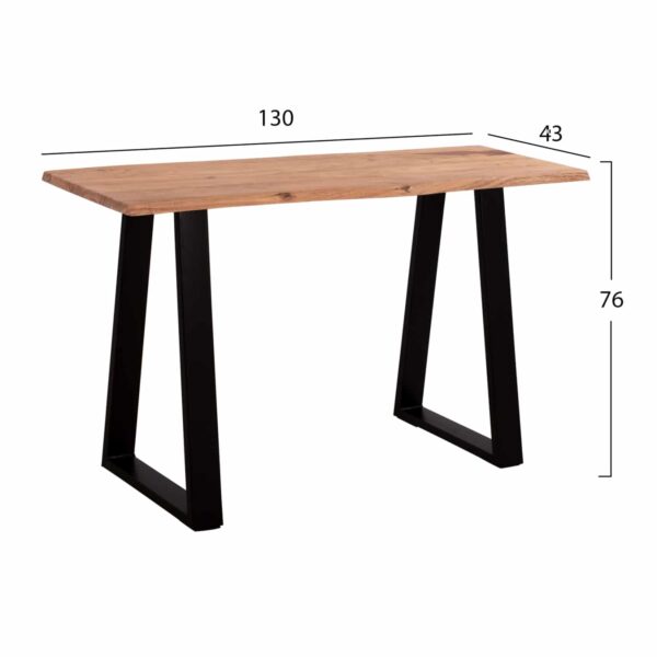 ΤΡΑΠΕΖΙ ΚΟΝΣΟΛΑ SOFIA SLIM HM8503.11 ΜΑΣΙΦ ΞΥΛΟ ΑΚΑΚΙΑΣ ΦΥΣΙΚΟ 130X45X76Υεκ. - Image 2