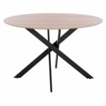 ΤΡΑΠΕΖΙ ROSARIO ΜΕ ΜDF ΕΠΙΦΑΝΕΙΑ SONAMA & ΜΕΤΑΛΛΙΚΑ ΠΟΔΙΑ HM8742.01 Φ120Χ75 εκ. - Image 3