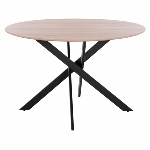 ΤΡΑΠΕΖΙ ROSARIO ΜΕ ΜDF ΕΠΙΦΑΝΕΙΑ SONAMA & ΜΕΤΑΛΛΙΚΑ ΠΟΔΙΑ HM8742.01 Φ120Χ75 εκ. - Image 3