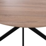 ΤΡΑΠΕΖΙ ROSARIO ΜΕ ΜDF ΕΠΙΦΑΝΕΙΑ SONAMA & ΜΕΤΑΛΛΙΚΑ ΠΟΔΙΑ HM8742.01 Φ120Χ75 εκ. - Image 4