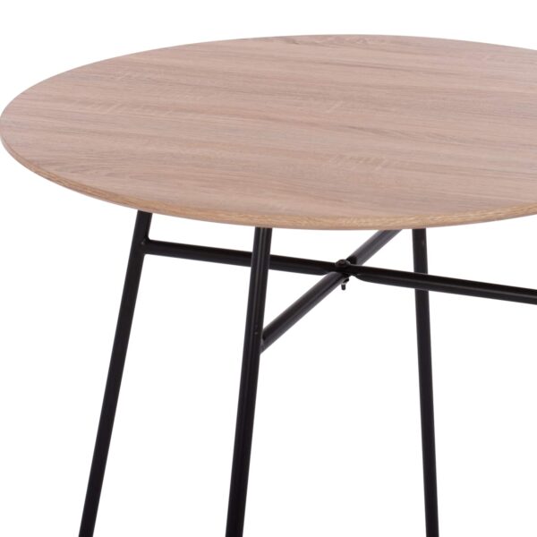 ΤΡΑΠΕΖΙ ADELAIDE ΜΕ ΜDF ΕΠΙΦΑΝΕΙΑ SONAMA & ΜΕΤΑΛΛΙΚΑ ΠΟΔΙΑ HM8743.01 Φ80Χ75 εκ. - Image 5