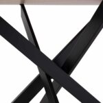 ΤΡΑΠΕΖΙ ROSARIO ΜΕ ΜDF ΕΠΙΦΑΝΕΙΑ SONAMA & ΜΕΤΑΛΛΙΚΑ ΠΟΔΙΑ HM8742.01 Φ120Χ75 εκ. - Image 5