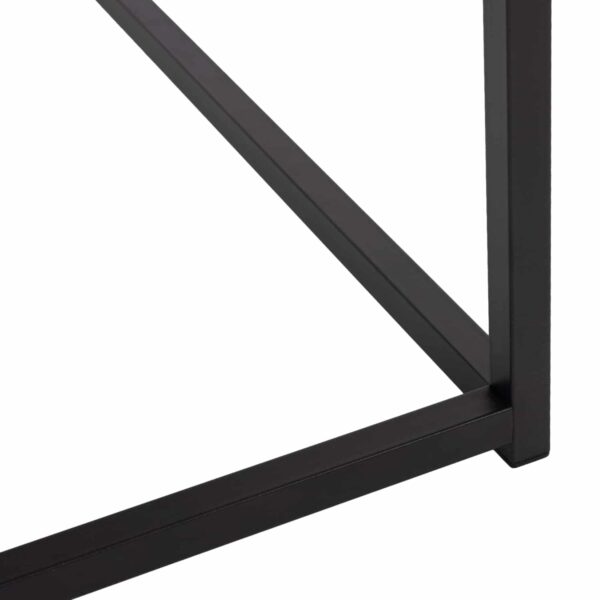 ΤΡΑΠΕΖΙ ΣΑΛΟΝΙΟΥ BRAYLEN HM8942.12 ΜΕΛΑΜΙΝΗ ΛΕΥΚΟ ΜΑΡΜΑΡΟ-ΜΑΥΡΗ ΒΑΣΗ 75x75x43Υεκ. - Image 6