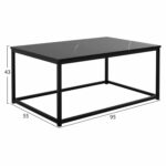 ΤΡΑΠΕΖΙ ΣΑΛΟΝΙΟΥ SAFFRON HM8975.13 ΜΕΛΑΜΙΝΗ ΜΑΥΡΟ ΜΑΡΜΑΡΟ 95Χ55Χ43Yεκ. - Image 2