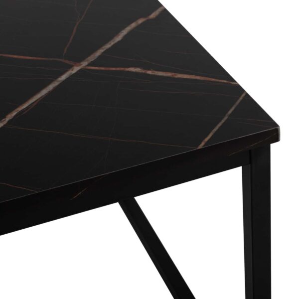 ΤΡΑΠΕΖΙ ΣΑΛΟΝΙΟΥ SAFFRON HM8975.13 ΜΕΛΑΜΙΝΗ ΜΑΥΡΟ ΜΑΡΜΑΡΟ 95Χ55Χ43Yεκ. - Image 5