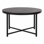 ΤΡΑΠΕΖΙ ΣΑΛΟΝΙΟΥ HM9420.03 BLACK MARBLE ΜΕΛΑΜΙΝΗ-ΜΑΥΡΗ ΜΕΤΑΛΛΙΚΗ ΒΑΣΗ Φ80x48,5Yεκ. - Image 3