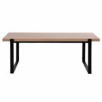 ΤΡΑΠΕΖΙ ΣΑΛΟΝΙΟΥ SHABEN HM9585.03 MDF SONOMA-ΜΑΥΡΗ ΜΕΤΑΛΛΙΚΗ ΒΑΣΗ 120x60X46Yεκ. - Image 3