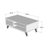 ΤΡΑΠΕΖΙ ΣΑΛΟΝΙΟΥ ΜΕΛΑΜΙΝΗΣ ΣΕ ΚΑΡΥΔΙ ΜΕ ΓΚΡΙ ΣΙΕΛ ΠΟΡΤΑΚΙ HM9497.02 105x60x38,2Υεκ - Image 2