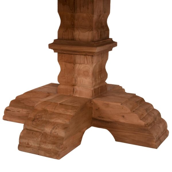 ΤΡΑΠΕΖΙ ΣΤΡΟΓΓΥΛΟ PROVENCE HM9642 ΑΝΑΚΥΚΛ. ΤΕΑΚ ΞΥΛΟ-8εκ ΕΠΙΦΑΝΕΙΑ Φ180x76Υεκ. - Image 5