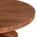 ΤΡΑΠΕΖΙ ΣΤΡΟΓΓΥΛΟ PROVENCE HM9643 ΑΝΑΚΥΚΛ. ΤΕΑΚ ΞΥΛΟ ΣΚΑΛΙΣΤΟ ΠΟΔΙ-8εκ.ΕΠΙΦΑΝΕΙΑ Φ150x76Υεκ. - Image 4