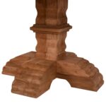 ΤΡΑΠΕΖΙ ΣΤΡΟΓΓΥΛΟ PROVENCE HM9643 ΑΝΑΚΥΚΛ. ΤΕΑΚ ΞΥΛΟ ΣΚΑΛΙΣΤΟ ΠΟΔΙ-8εκ.ΕΠΙΦΑΝΕΙΑ Φ150x76Υεκ. - Image 5